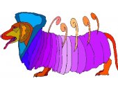 彩色拟人动物卡通头像图片24