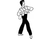卡通跳舞动作男女头像图片23