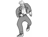 卡通跳舞动作男女头像图片41
