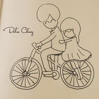 骑单车情侣头像图片10