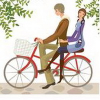 骑单车情侣头像图片27